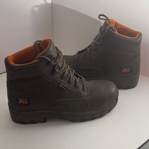 Timberland PRO Men's Dark Brown and Orange Boots